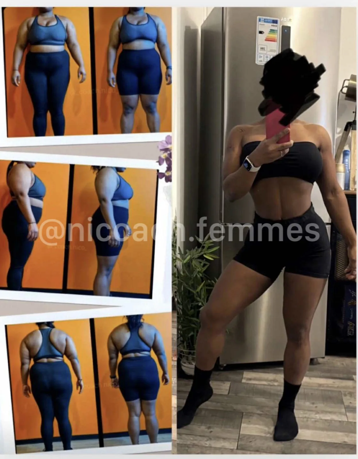 Nejma, transformation en musculation, moins 40 kg en deux ans