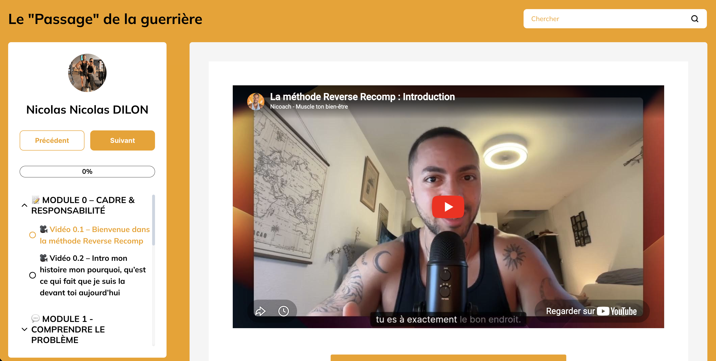 Aperçu de la formation Le Passage, parcours musculation, nutrition et identité de L'Académie des Guerrières
