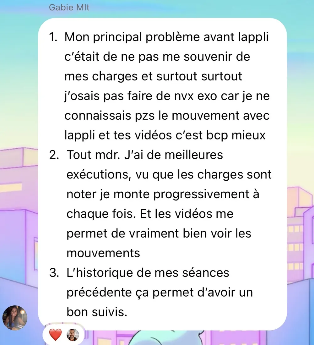 Message reçu d'une élève de l'Académie des Guerrières