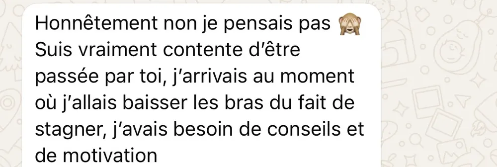 Message reçu d'une élève de l'Académie des Guerrières