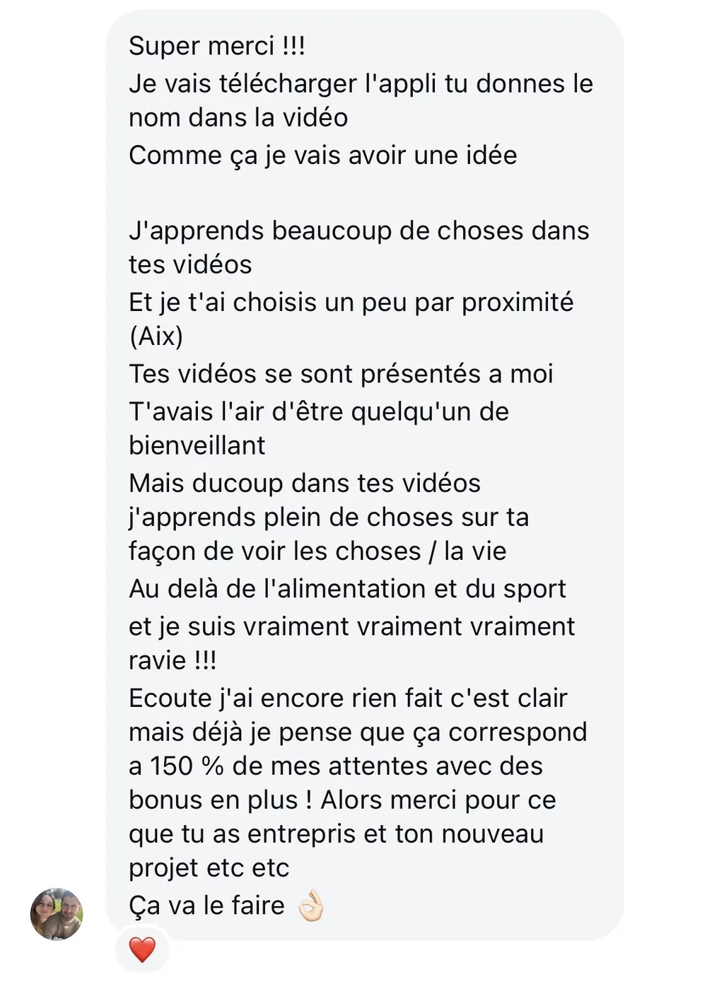 Message reçu d'une élève de l'Académie des Guerrières