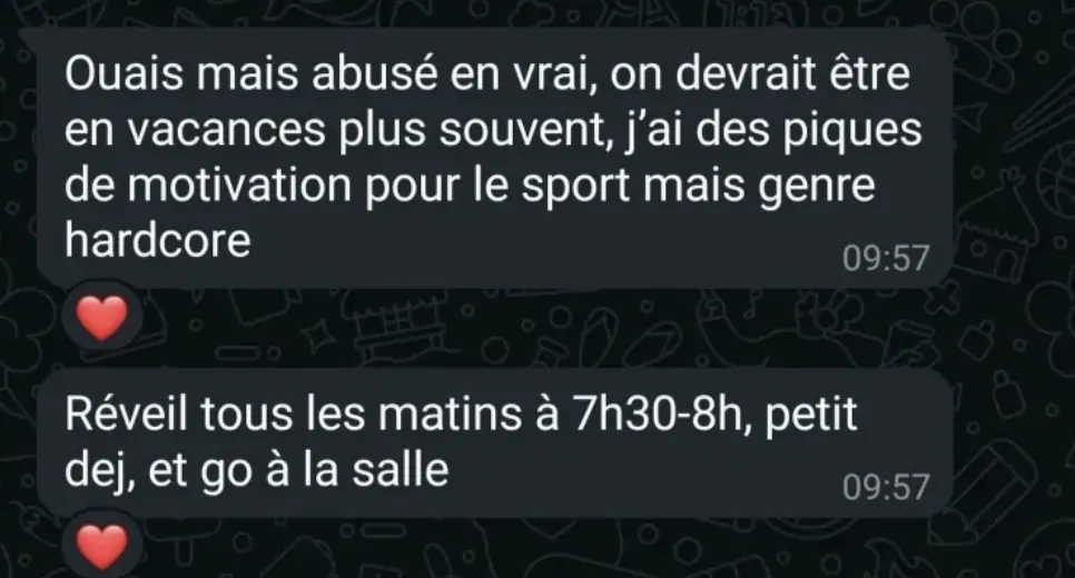 Message reçu d'une élève de l'Académie des Guerrières