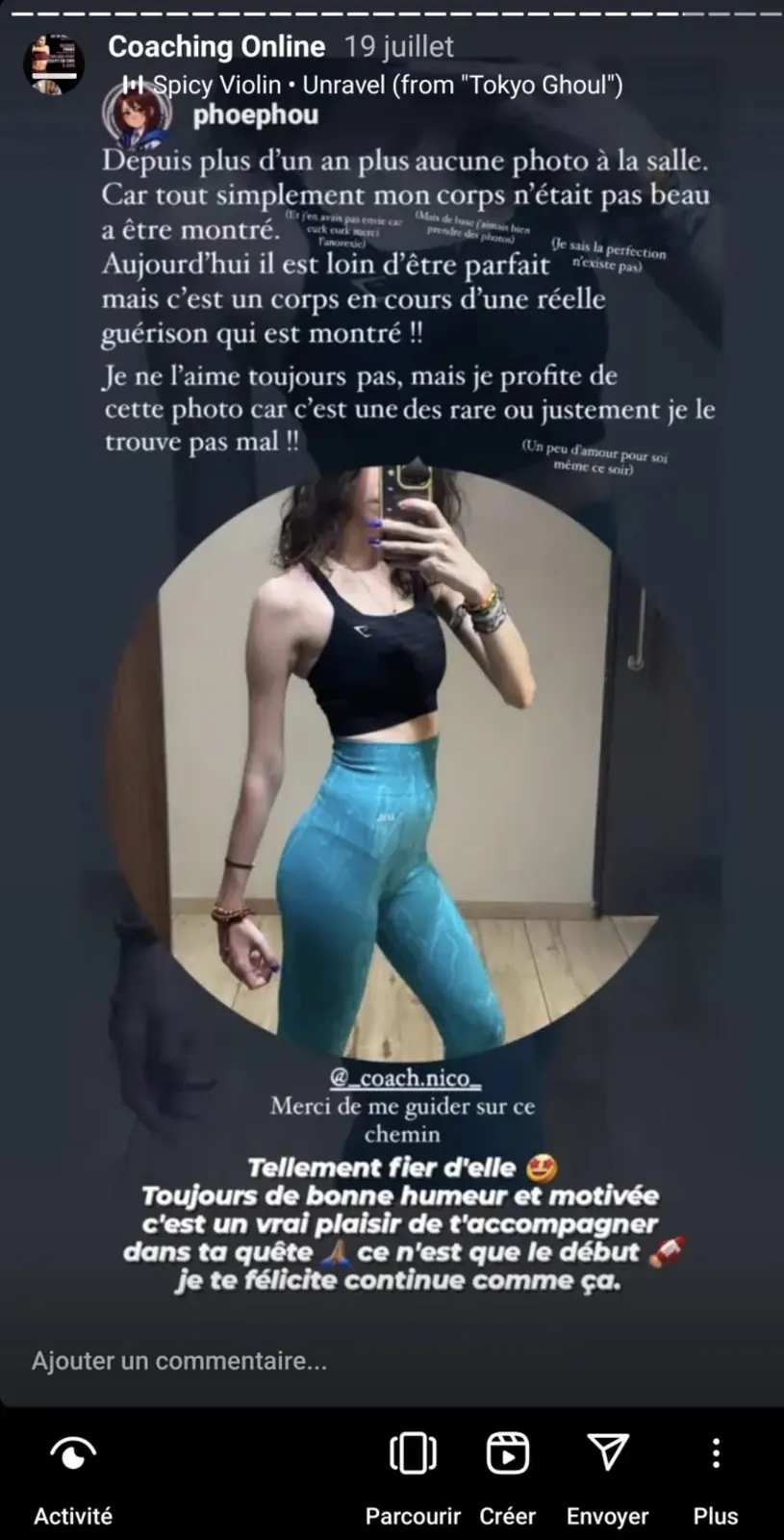 Message reçu d'une élève de l'Académie des Guerrières