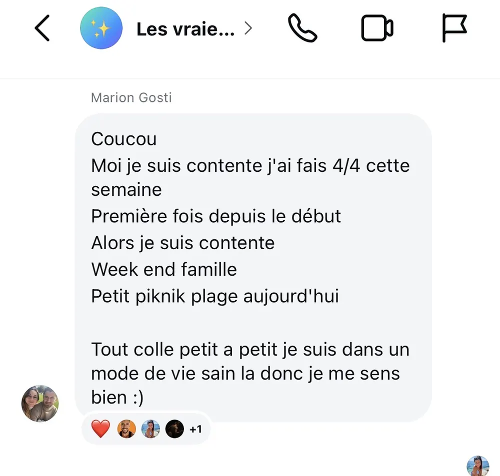 Message reçu d'une élève de l'Académie des Guerrières
