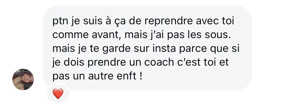 Message reçu d'une élève de l'Académie des Guerrières
