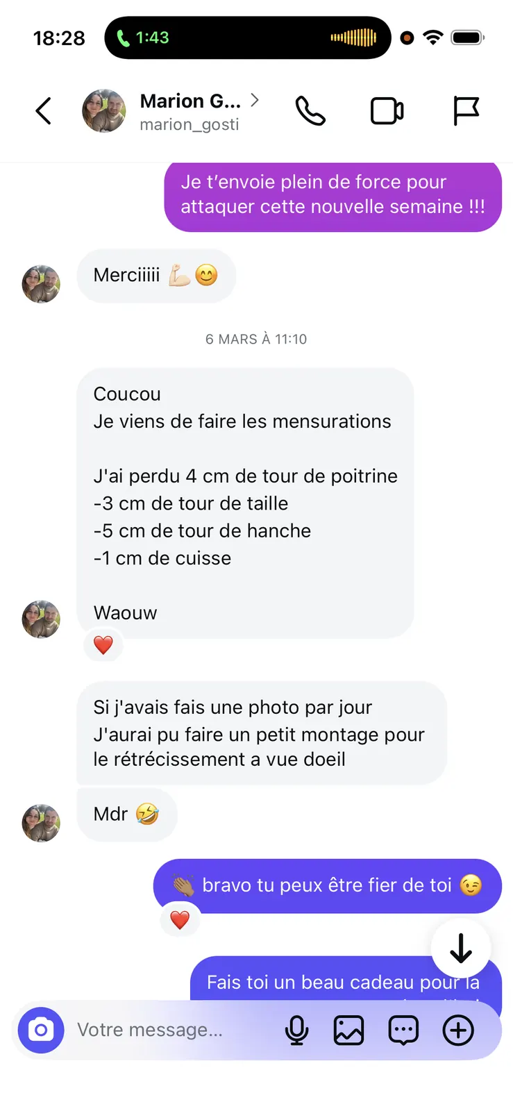 Message reçu d'une élève de l'Académie des Guerrières
