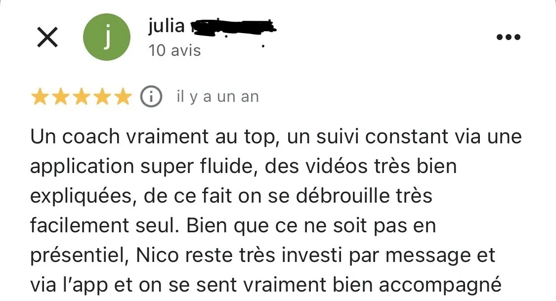 Témoignage écrit de Julia